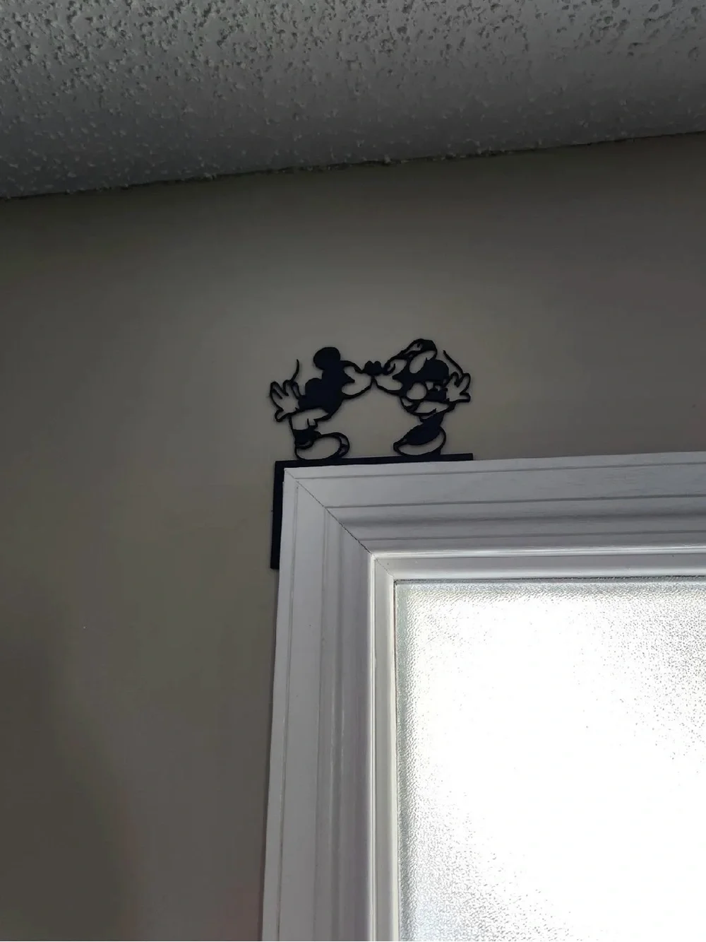 Black Mickey & Minnie Silhouette Wall Accent - Decorative Home Wall Décor